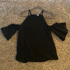 Black top. Dressy silky material